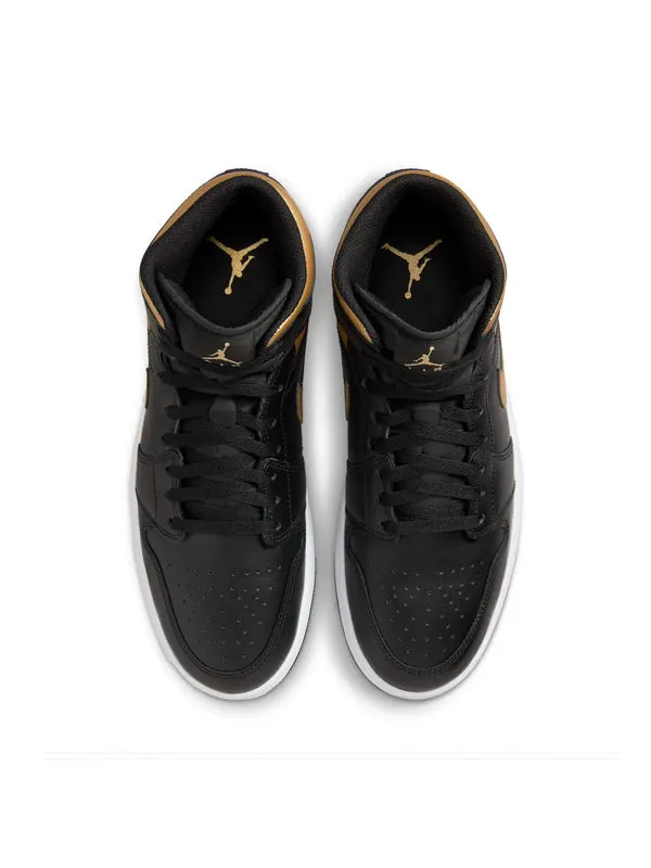 Кроссовки 1 mid 'black metallic gold' Air Jordan — изображение 4 из 4