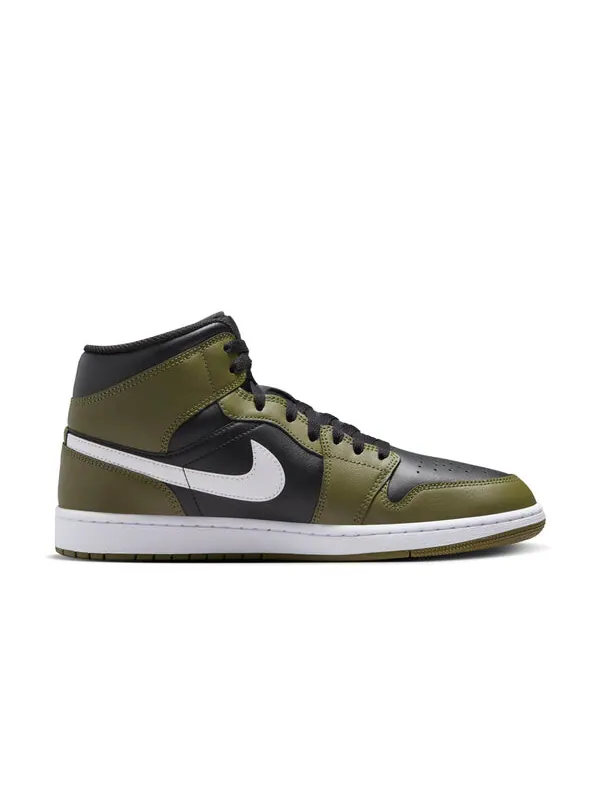 Кроссовки 1 средние Air Jordan — изображение 2 из 4, черный/оливковый//белый