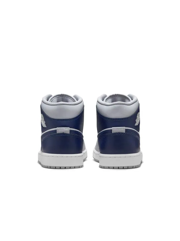 Кроссовки 1 средние Air Jordan — изображение 4 из 4, серый/темно-синий