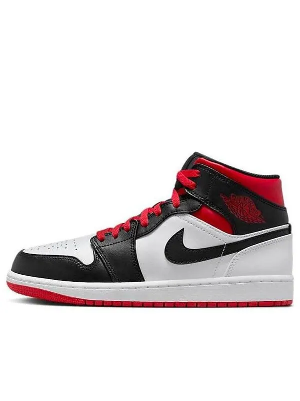 Кроссовки Air Jordan 1 Mid 'Gym Red Black Toe' — изображение 1 из 4, черный/белый/красный