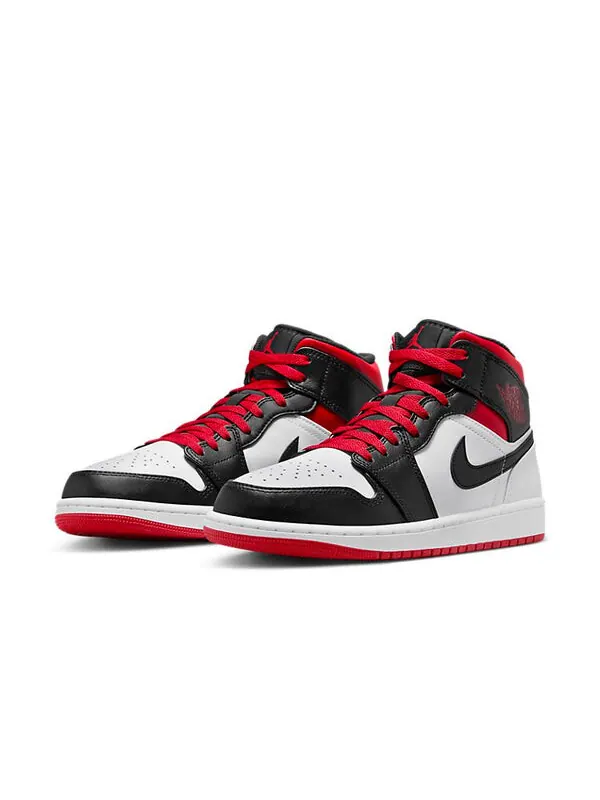 Кроссовки Air Jordan 1 Mid 'Gym Red Black Toe' — изображение 2 из 4, черный/белый/красный