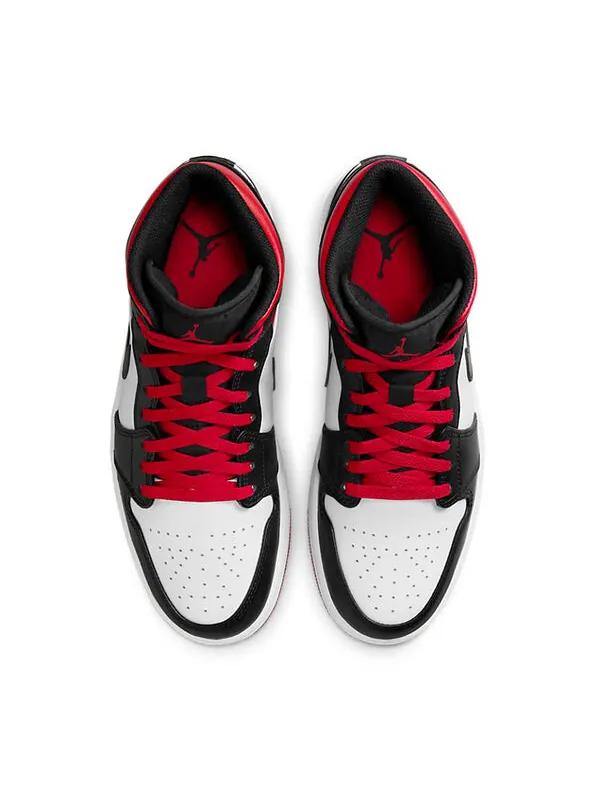 Кроссовки Air Jordan 1 Mid 'Gym Red Black Toe' — изображение 3 из 4, черный/белый/красный