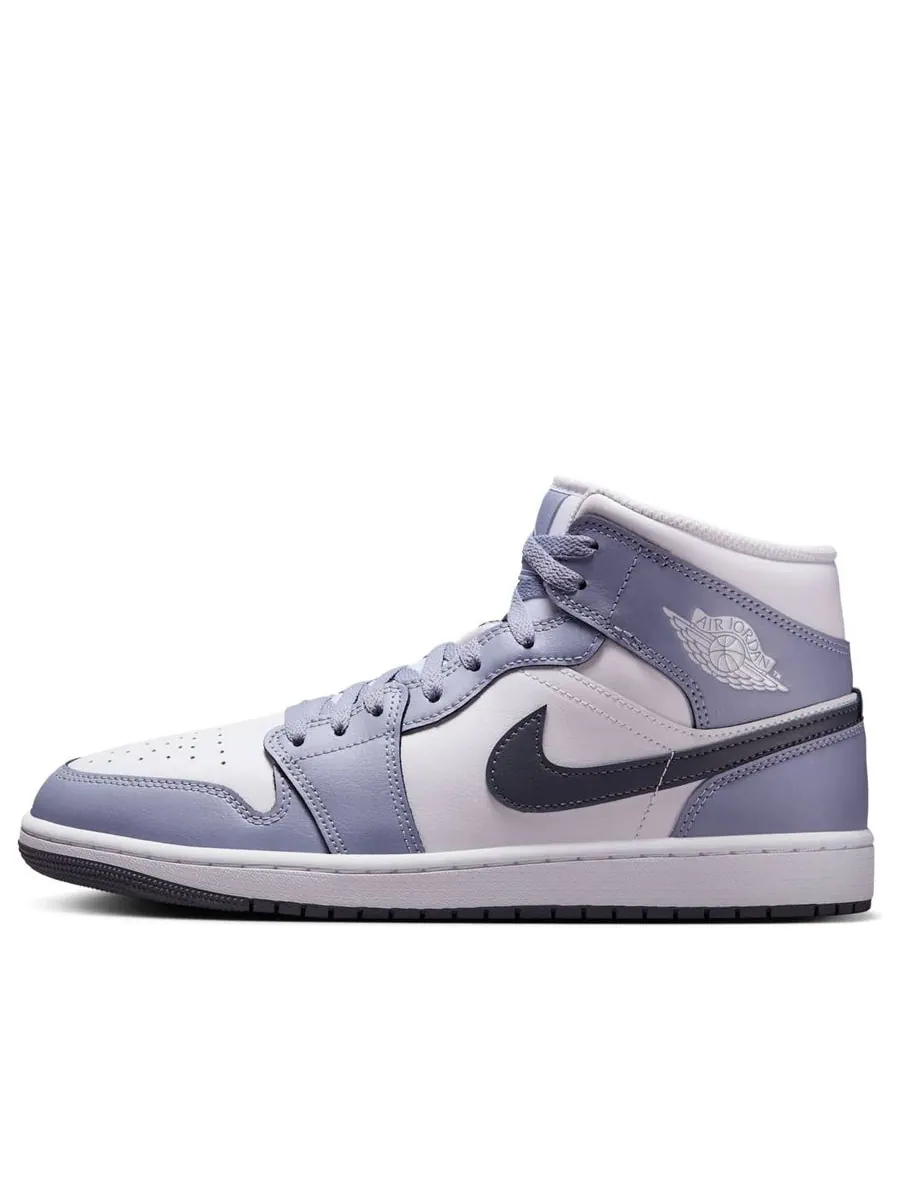 Кроссовки Air Jordan 1 Mid 'Dark Blue Grey Indigo Haze' — изображение 1 из 6, фиолетовый