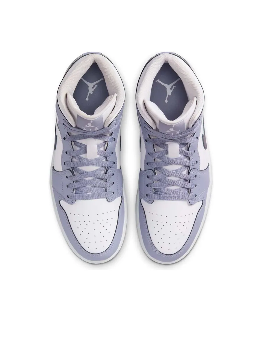 Кроссовки Air Jordan 1 Mid 'Dark Blue Grey Indigo Haze' — изображение 4 из 6, фиолетовый