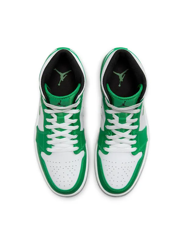 Кроссовки 1 mid 'lucky green' Air Jordan — изображение 3 из 4, зеленый/черный/белый