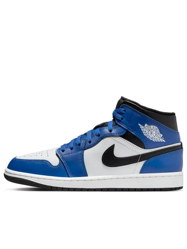 Кроссовки 1 mid 'game royal' Air Jordan — изображение 1 из 4, белый/черный