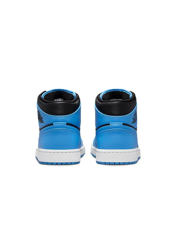 Кроссовки Air Jordan 1 Mid 'University Blue Black' — изображение 4 из 4, синий/черный