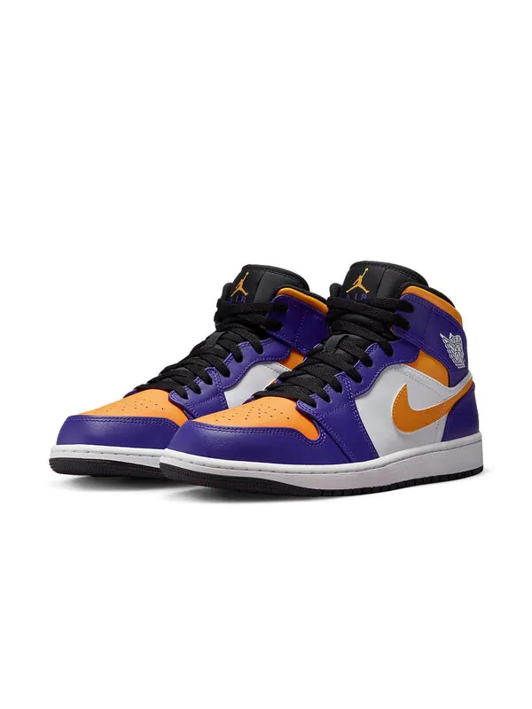 Кроссовки 1 mid 'lakers purple' Air Jordan — изображение 3 из 4