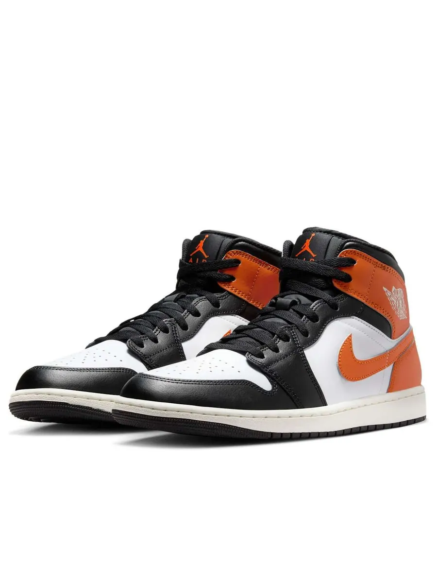 Кроссовки Air Jordan 1 Mid 'Black Toe Starfish' — изображение 3 из 6, черный