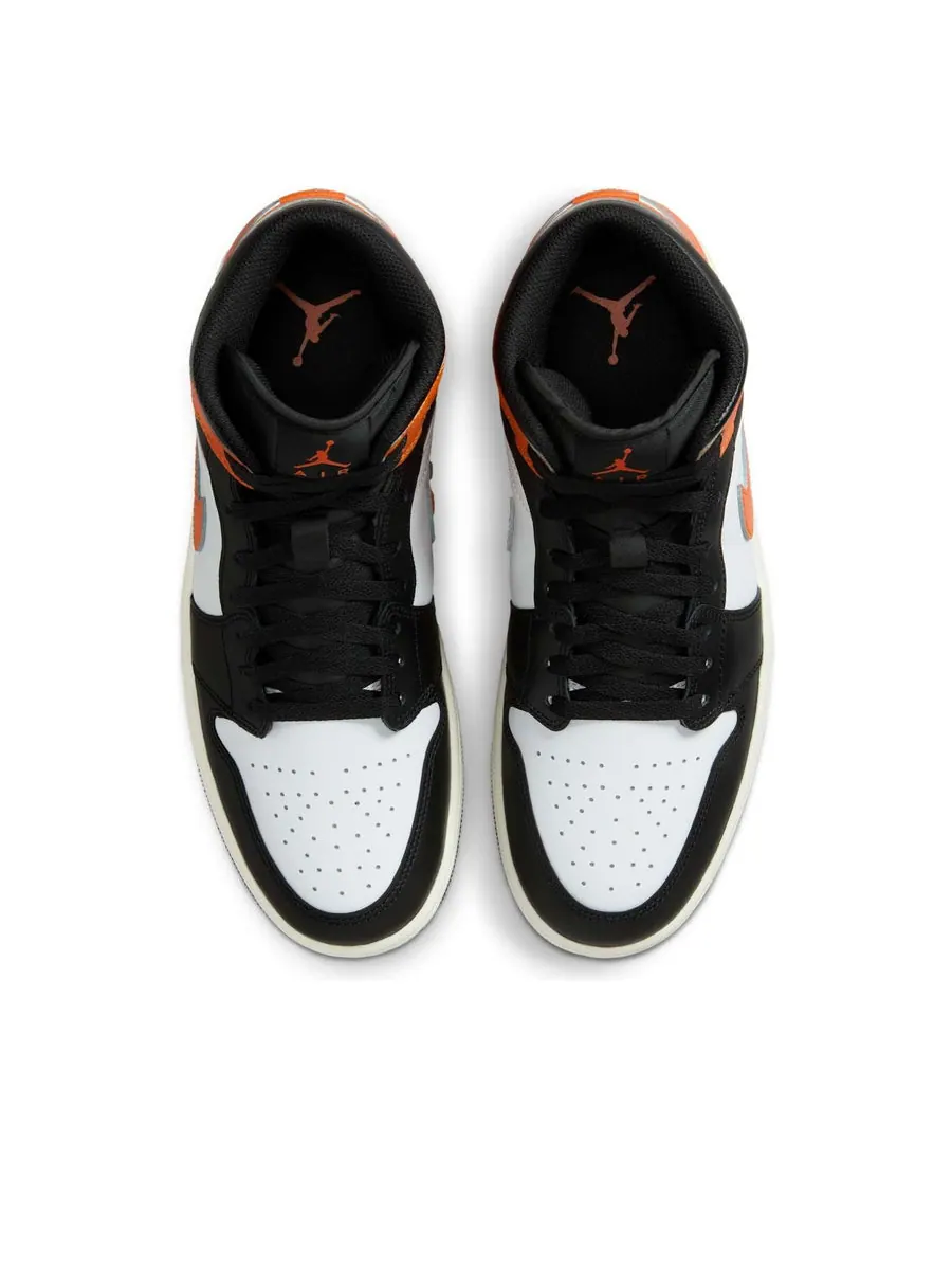 Кроссовки Air Jordan 1 Mid 'Black Toe Starfish' — изображение 4 из 6, черный