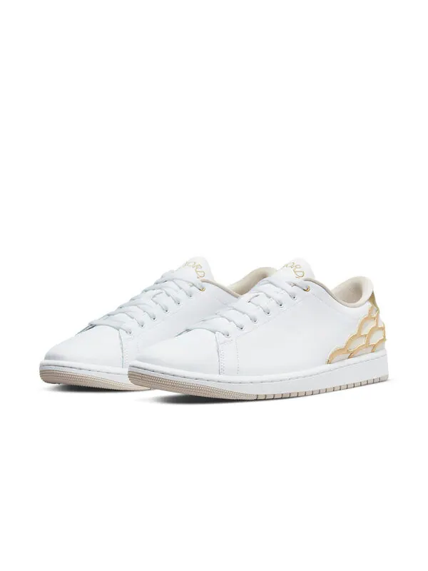 Кроссовки 1 центральный корт Air Jordan — изображение 3 из 4, белый/золотистый