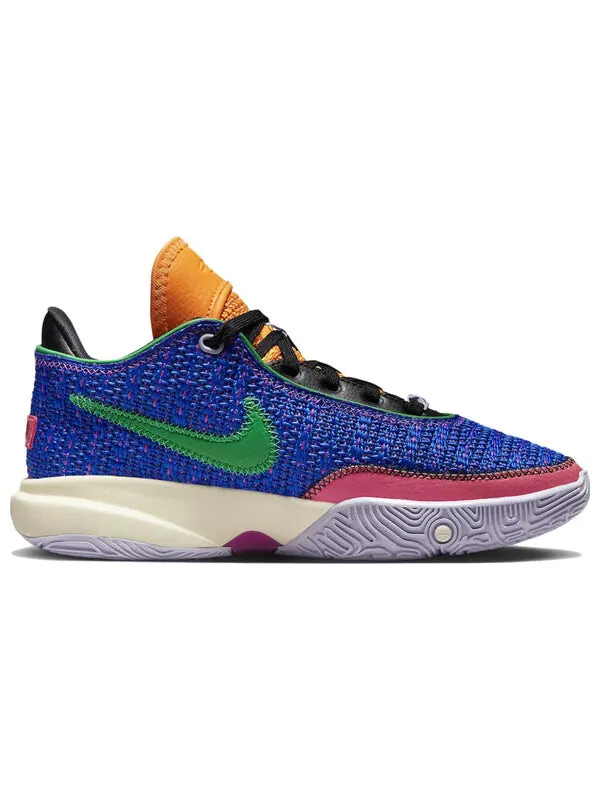 Кроссовки (GS) Nike LeBron 20 'Racer Blue' — изображение 2 из 4, синий/черный/фиолетовый