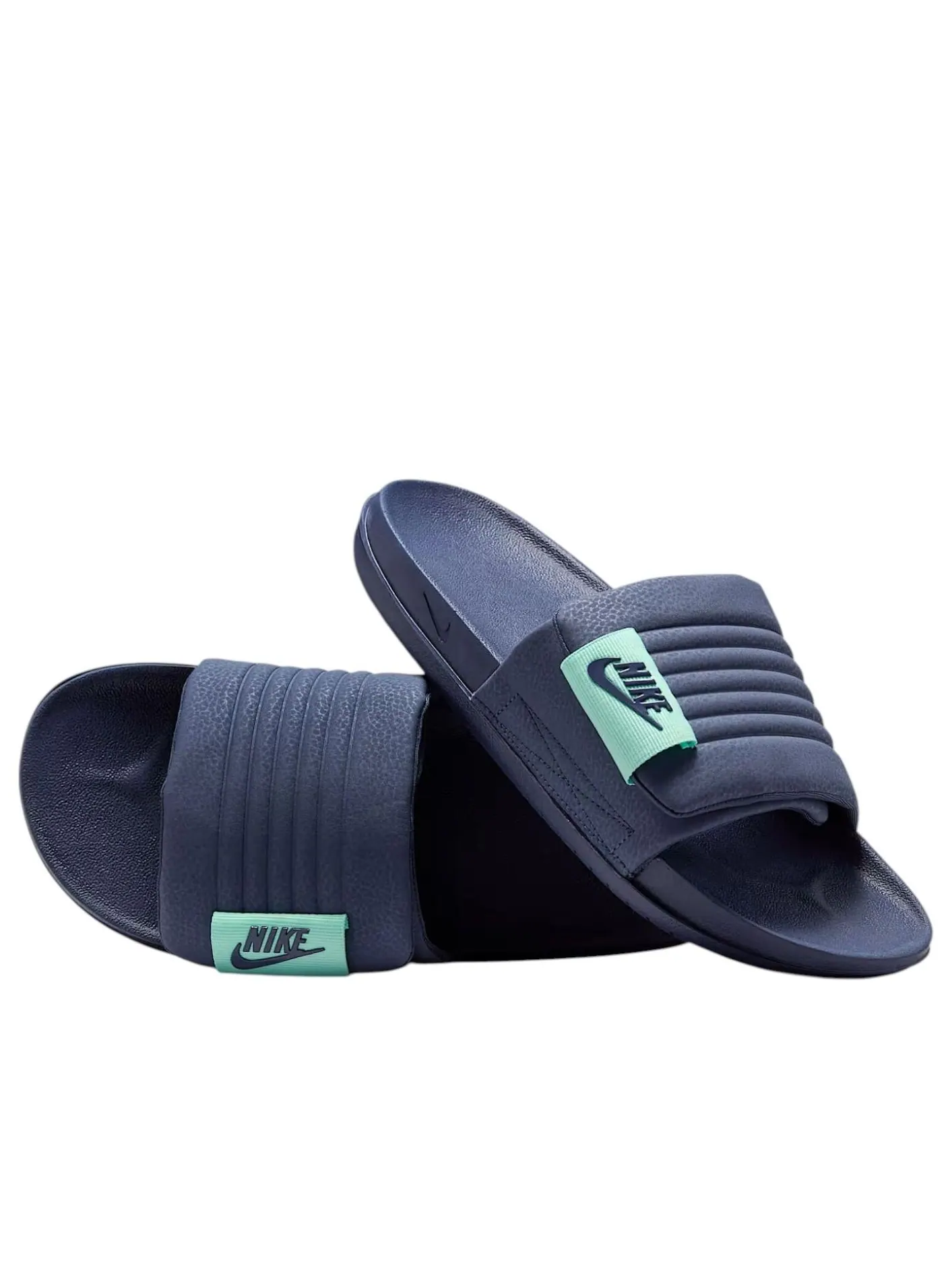 Шлепанцы Nike Off-Court Adjust Slides 'Midnight Navy Mint Foam' — изображение 2 из 5, темно-синий