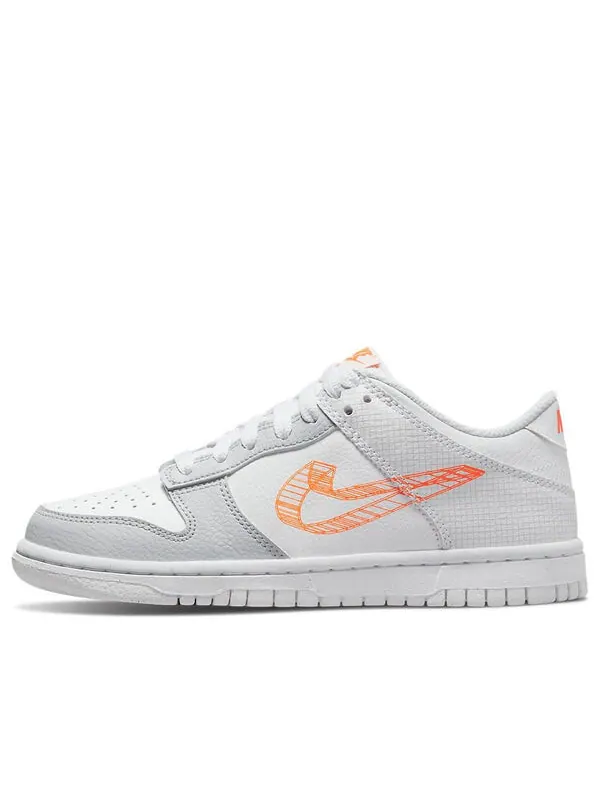 Кроссовки данки низкие Nike — изображение 1 из 4, серый/белый/оранжевый