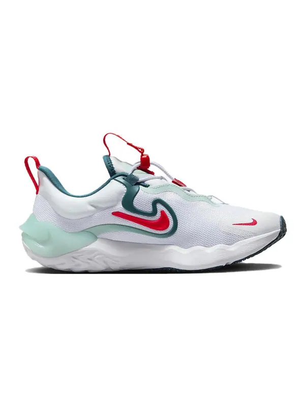 Кроссовки (GS) Nike Run Flow Running Shoes 'White Jade Ice Red' — изображение 2 из 4, белый///красный