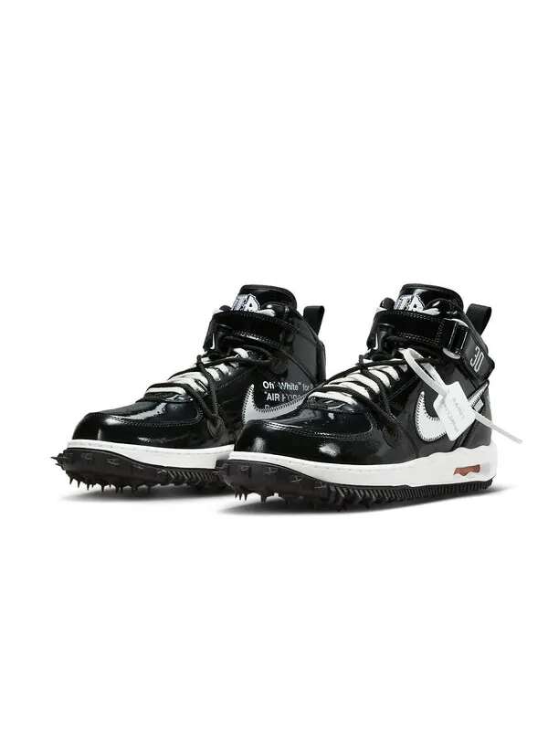 Кроссовки x off white air force 1 mid Nike — изображение 2 из 4, черный/белый-белый