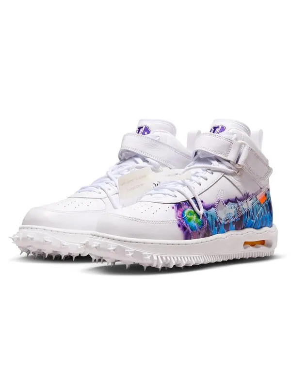 Кроссовки x off white air force 1 mid Nike — изображение 2 из 4, белый/прозрачный-белый