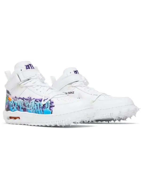 Кроссовки x off white air force 1 mid Nike — изображение 3 из 4, белый/прозрачный-белый