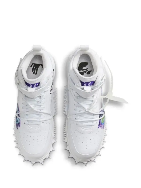 Кроссовки x off white air force 1 mid Nike — изображение 4 из 4, белый/прозрачный-белый