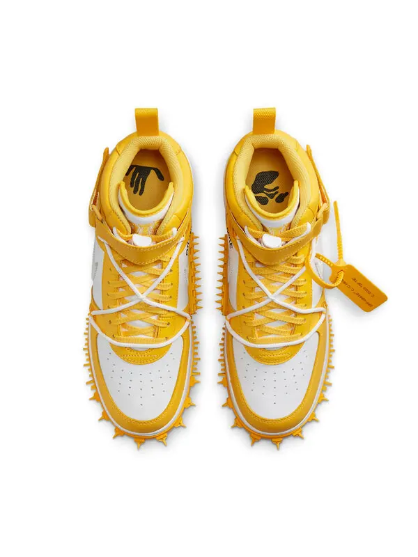 Кроссовки x off white air force 1 mid sp Nike — изображение 3 из 4, белый/белый