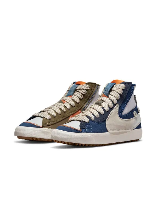 Кроссовки blazer mid '77 jumbo 'voodoo - grey fog phantom' Nike — изображение 3 из 4, серый/синий