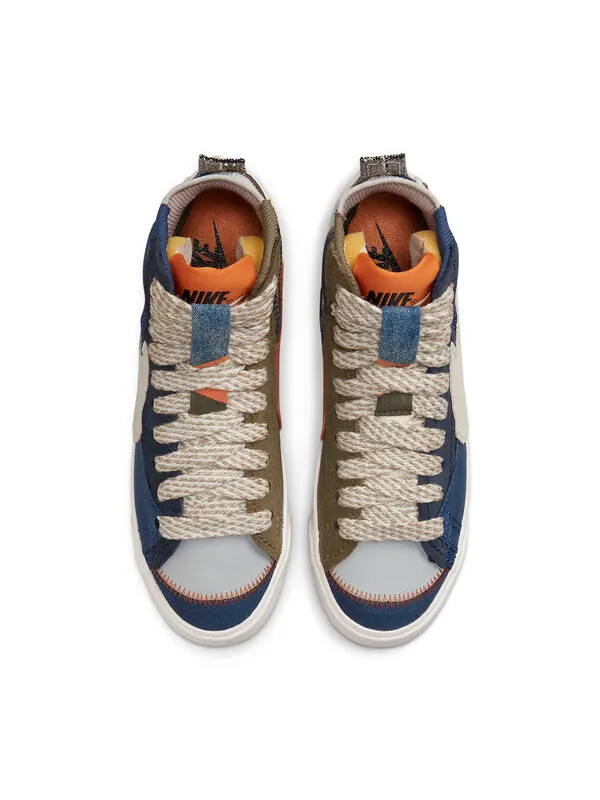 Кроссовки blazer mid '77 jumbo 'voodoo - grey fog phantom' Nike — изображение 4 из 4, серый/синий