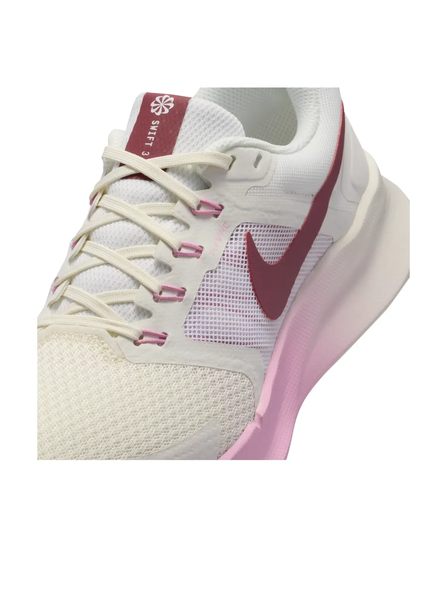 Женские кроссовки для бега с шнуровкой Nike Run Swift 3 Sail Pink Smoke — изображение 6 из 7, розовый