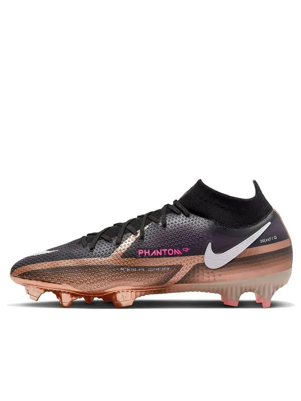 Кроссовки фантом gt2 elite df fg Nike, металлический — изображение 1 из 4, металлик/черный/белый
