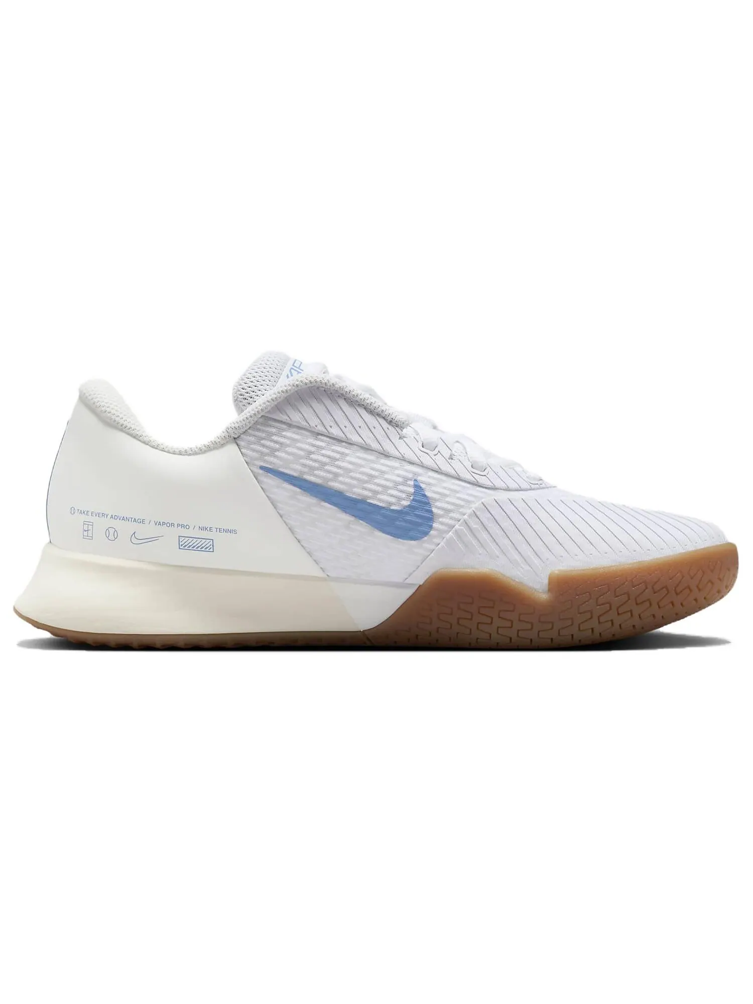 Теннисные кроссовки женские Nike Court Air Zoom Vapor Pro 2 — изображение 2 из 6, белый