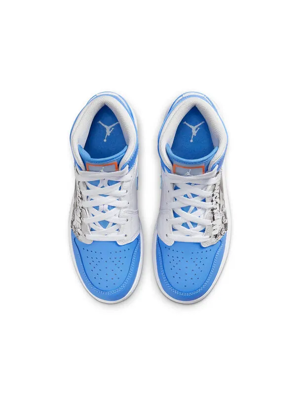 Кроссовки 1 средние Air Jordan — изображение 4 из 4, белый//синий