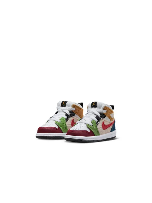 Кроссовки 1 средний размер Air Jordan — изображение 3 из 4, белый, красный