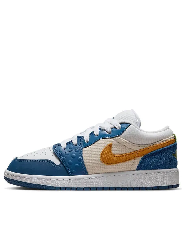 Кроссовки 1 low se 'messy room' Air Jordan — изображение 1 из 4, синий/желтый