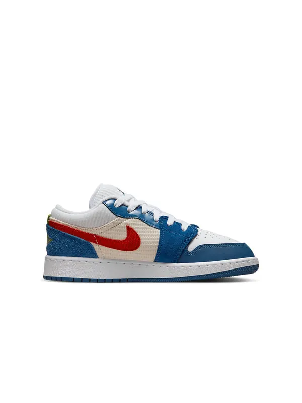 Кроссовки 1 low se 'messy room' Air Jordan — изображение 2 из 4, синий/желтый