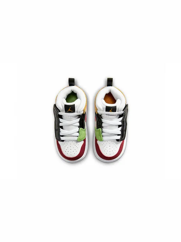Кроссовки (TD) Air Jordan 1 Mid ALT SE 'Pearl White Gym Red' — изображение 4 из 4, белый, красный
