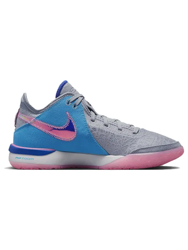 Кроссовки Nike Zoom LeBron NXXT Gen 'Wolf Grey Pink Spell' — изображение 2 из 4, серый/розовый