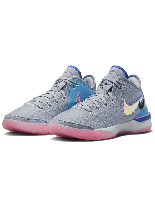 Кроссовки Nike Zoom LeBron NXXT Gen 'Wolf Grey Pink Spell' — изображение 3 из 4, серый/розовый