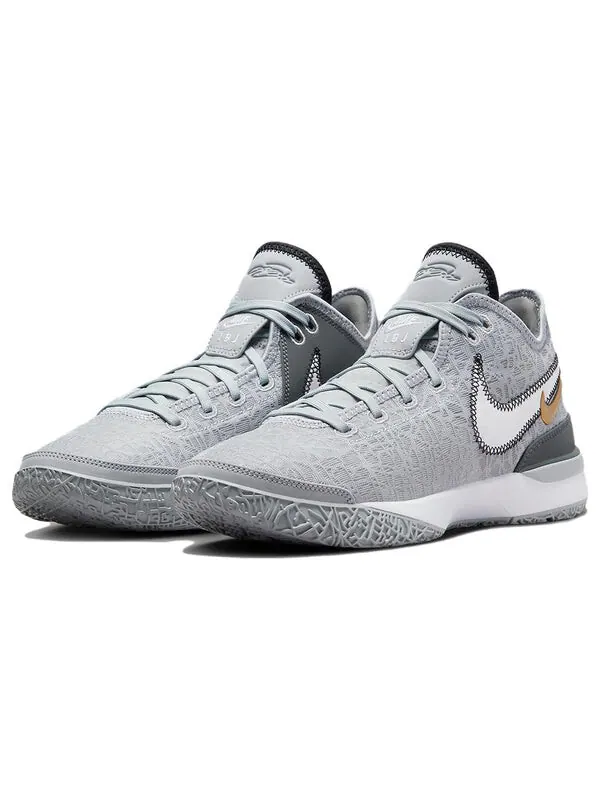 Кроссовки Nike Zoom LeBron NXXT Gen 'Wolf Grey Metallic Gold' — изображение 3 из 4