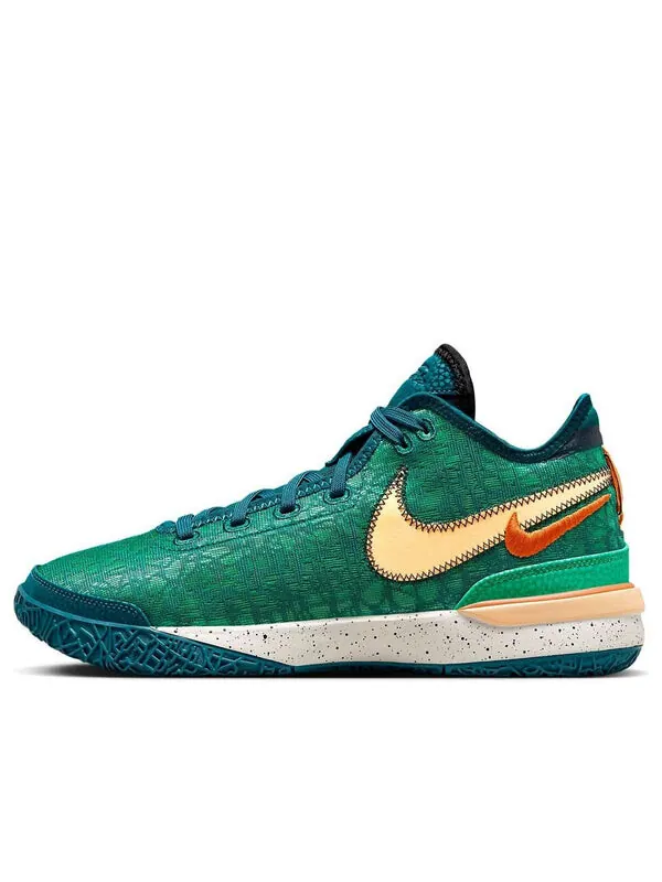 Кроссовки Nike Lebron NXXT Gen EP Basketball Shoes 'Geode Teal' — изображение 1 из 4, зеленый/желтый