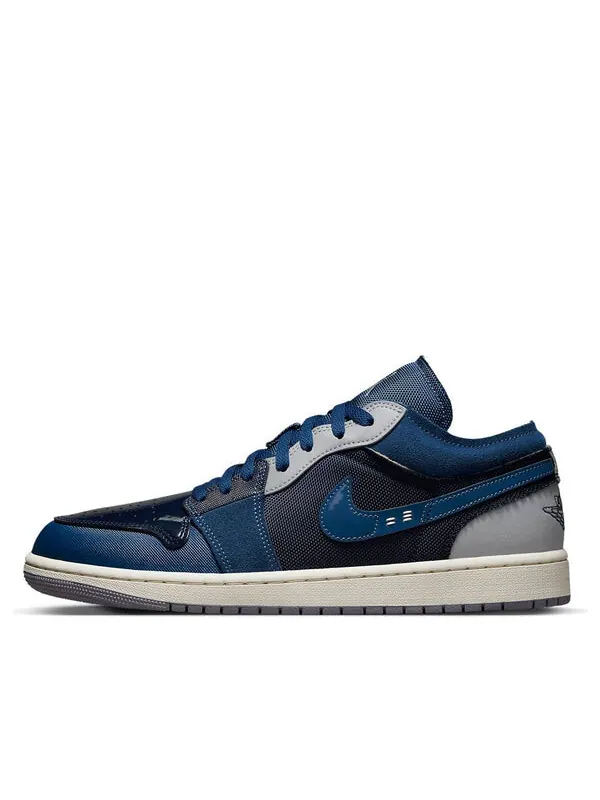 Кроссовки 1 low se craft 'inside out - obsidian' Air Jordan — изображение 1 из 4, синий//белый