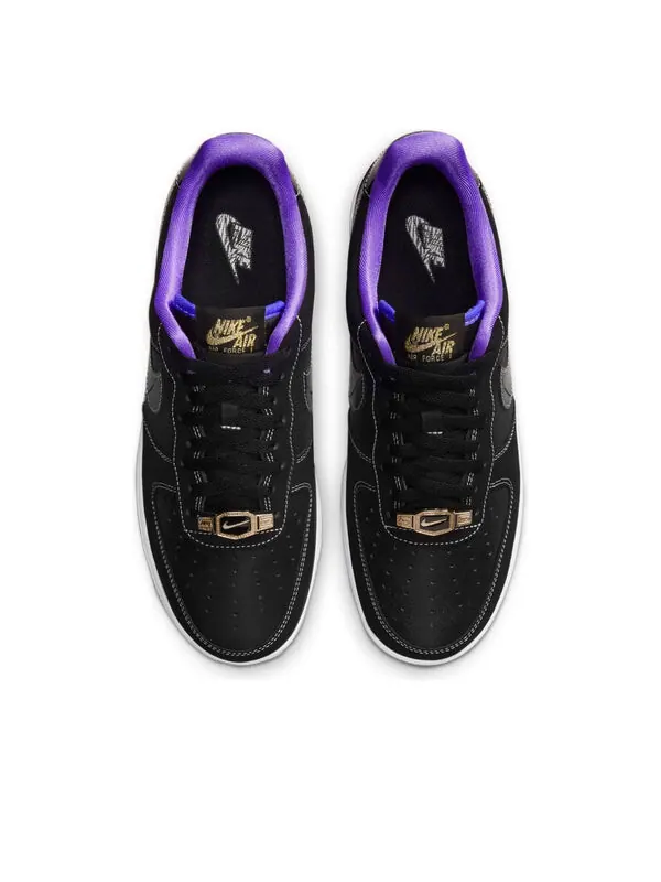 Кроссовки air force 1 low '07 lv8 emb 'world champ - lakers' Nike — изображение 4 из 4, черный/белый/фиолетовый