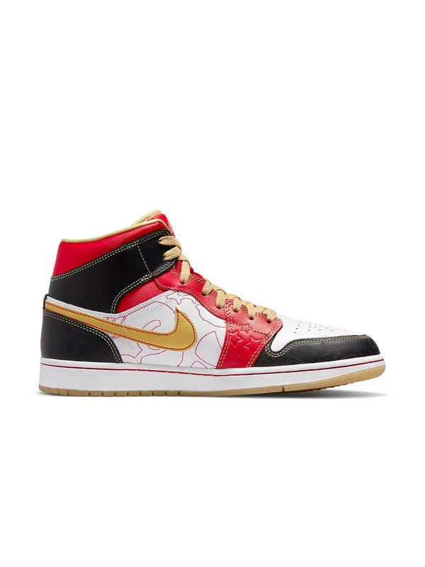 Кроссовки 1 средний se gc Air Jordan — изображение 2 из 4, белый/красный