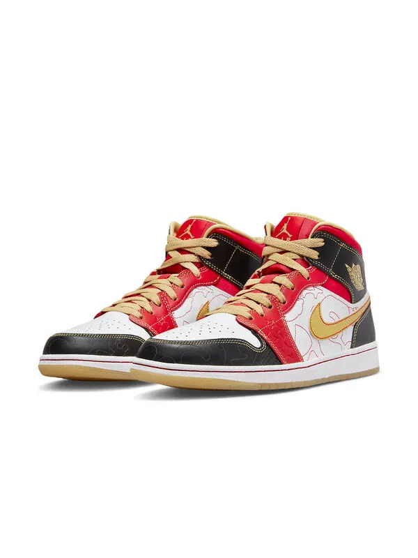 Кроссовки 1 средний se gc Air Jordan — изображение 3 из 4, белый/красный