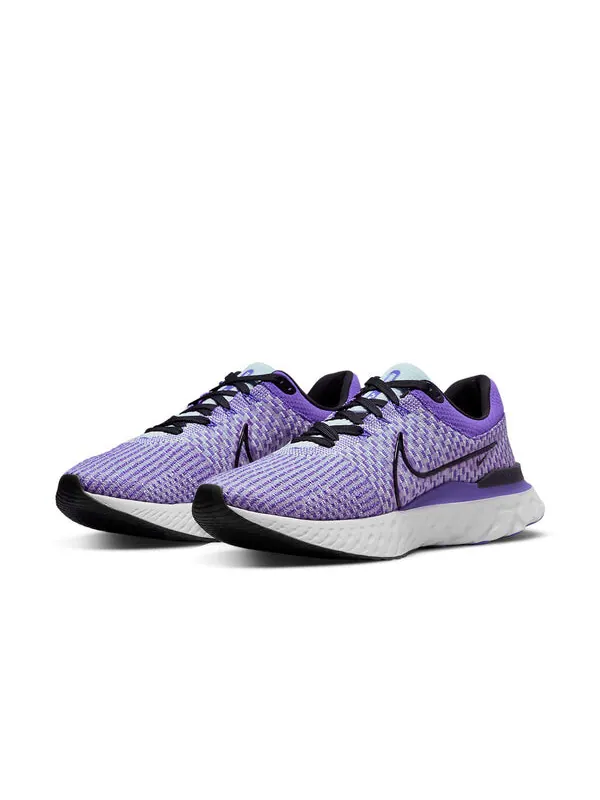Кроссовки react infinity run flyknit 3 Nike — изображение 3 из 4, фиолетовый/черный