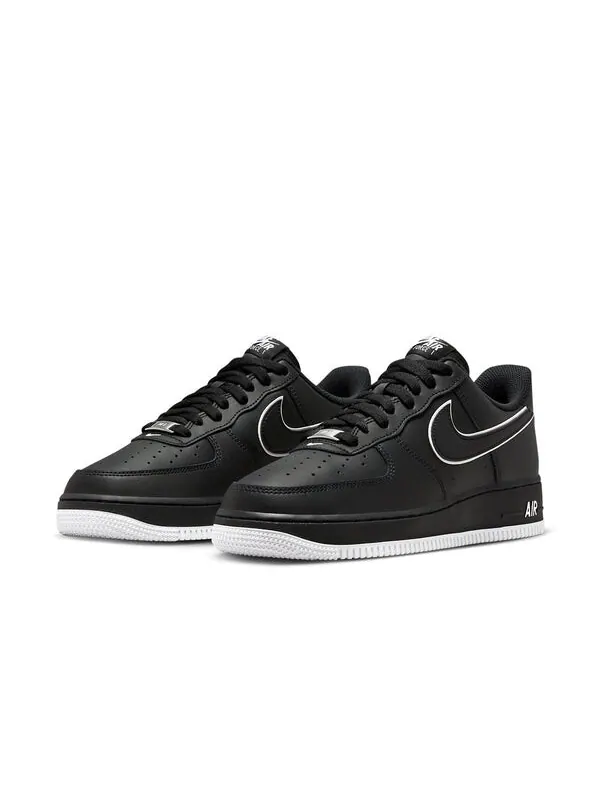 Кроссовки air force 1 low '07 'black white' Nike — изображение 3 из 4, черный/черный/белый