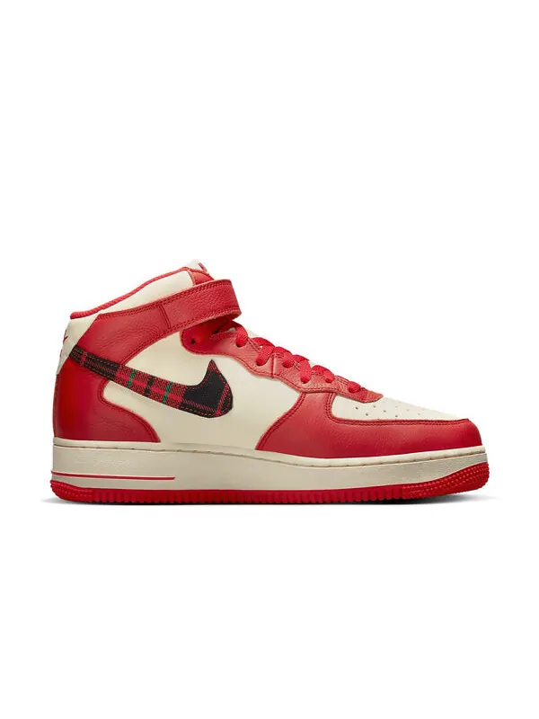 Кроссовки air force 1 mid '07 lx 'red plaid' Nike — изображение 2 из 4, белый, красный