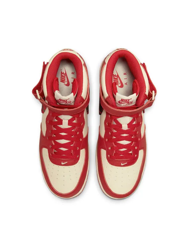Кроссовки air force 1 mid '07 lx 'red plaid' Nike — изображение 4 из 4, белый, красный