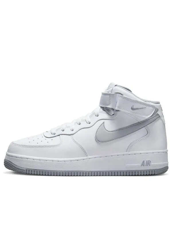 Кроссовки air force 1 mid '07 'white wolf grey' Nike — изображение 1 из 4, белый/серый
