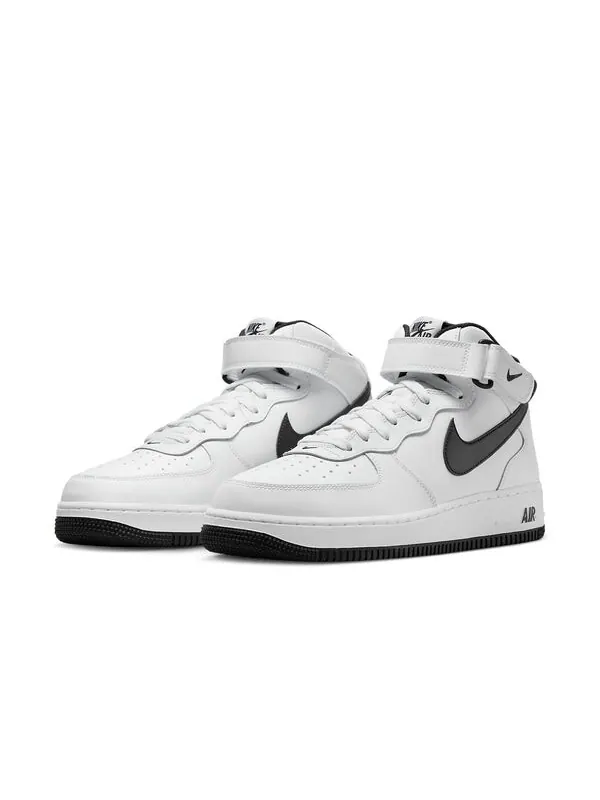Кроссовки air force 1 mid '07 'white black' Nike — изображение 3 из 4, белый/черный
