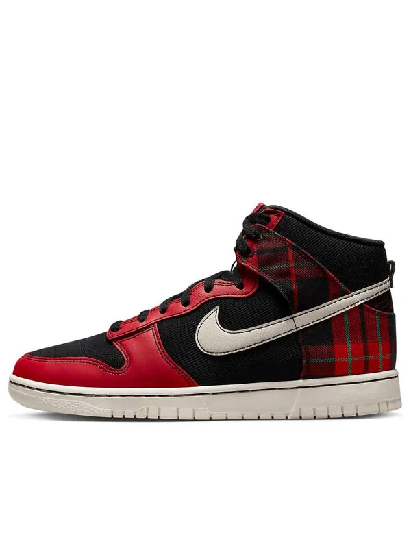 Кроссовки dunk high se 'tartan plaid' Nike — изображение 1 из 4, черный/красный