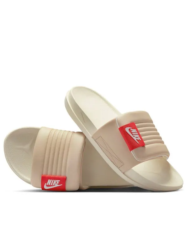 Тапочки offcourt adjust slide 'sanddrift picante red' Nike — изображение 3 из 4, бежевый